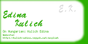 edina kulich business card